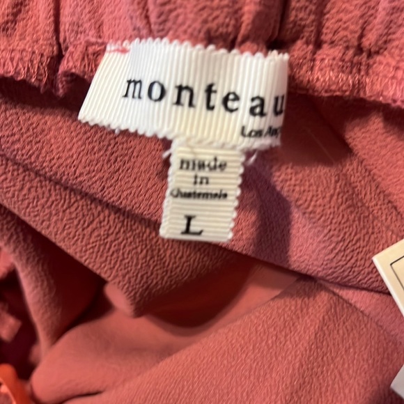NWT - Monteau Off The Shoulder Rose Pink Top/ Size Large - Picture 8 of 9